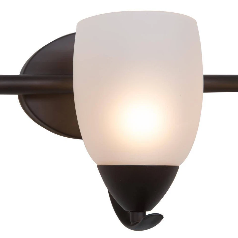 Espejo de tocador de baño Yosemite para decoración del hogar lago 3 luces bronce frotado con aceite Foto 4 de 4