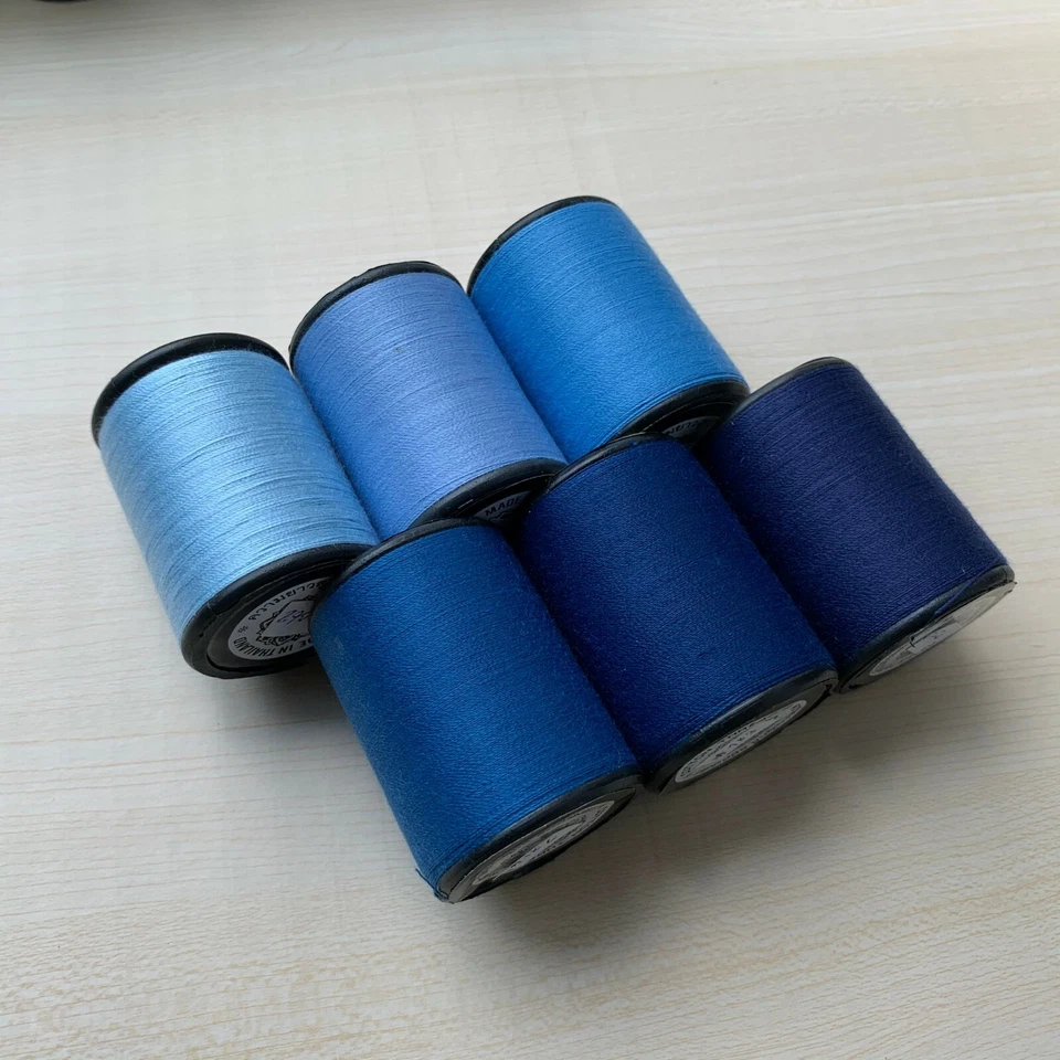 Navy Blue Color shade 6 Spool Sewing Thread All Purpose Spun Polyester 600 Yards - Image 2 of 4