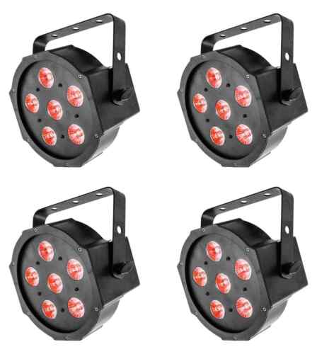 Eurolite LED SLS-6 TCL Spot DMX 4er Set 6x 8W RGB LED Scheinwerfer Strobe Party - Bild 1 von 12