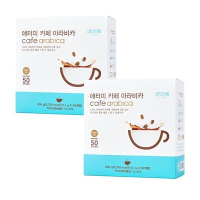 Atomy - 100 Sticks Cafe Arabica Instant coffee mix Arabica Coffee Natural Casein