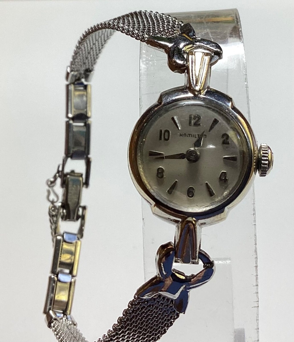 Vintage Hamilton Ladies Dress Watch 10K RGP Bezel-Manual Wind-As Is-Parts Repair Hamilton Swiss Ladies Watch 815070 Manual Wind 10K RGP Bezel  main image 2