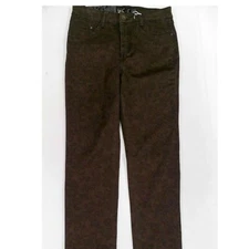 FDJ French Dressing Women Jeans 0 Black Brown Stretch Floral Skinny