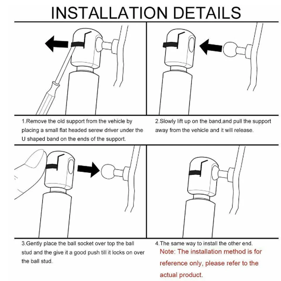 585mm Ute Hard Lid Gas Struts for Mitsubishi Triton ML 2006-2009 Cover Lift Stay - image 2 of 4