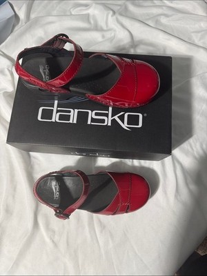 Dansko Maeve Patent Cherry Mary Jane Shoes NIB Red EU36/US 5.5-6 Whimsigoth