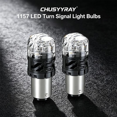 1157 LED Turn Signal Light Bulbs Switchback Amber Yellow Anti Hyper Flash
