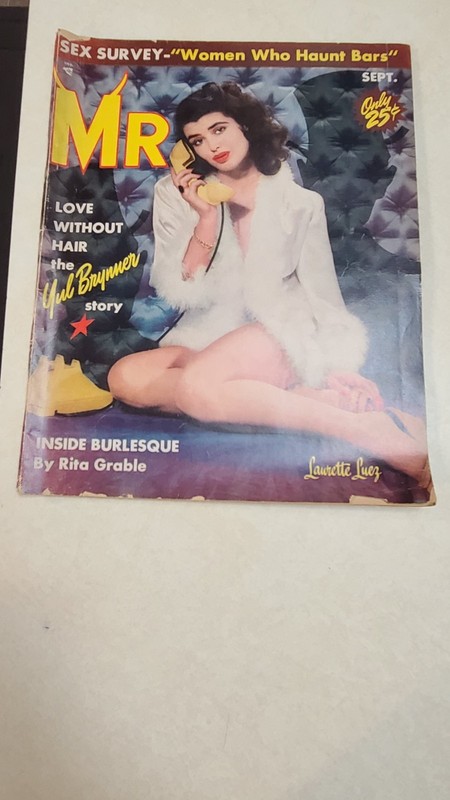 MR. MAGAZINE SEPTEMBER 1957 Mens Adult Risqué Burlesque Laurette Luez