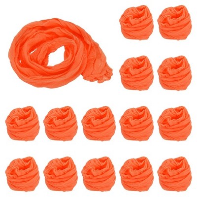15Pcs Stocking Flower Fabric 65cm/26'' for DIY Mesh Flowers Making Dark Orange