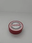 Vintage 1996 Coca Cola Deco Plastic Drink Coasters Checkered Set Of 8