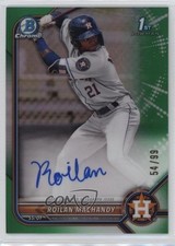 2022 Bowman Chrome Prospect Green Refractor 54/99 Roilan Machandy Auto 2s2
