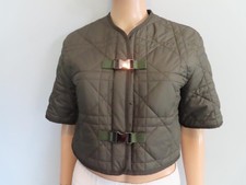 NWT Christian Dior Olive Green Microcannage Half-Sleeve Jacket/Blouse F 40/US 8