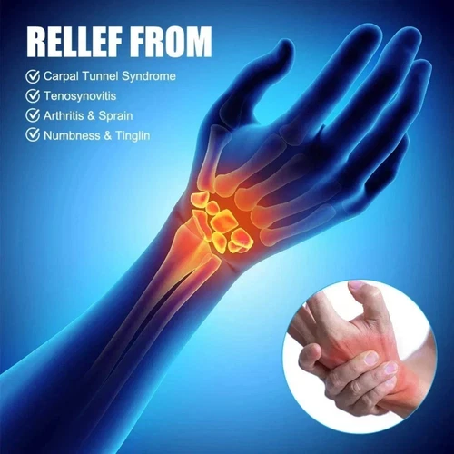 Hand Wrist Splint Support Bar Brace - Carpal tunnel Arthritis Sprain Pain Relief - Picture 2 of 11