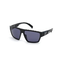 Adidas Sport Men's Rectangular 61mm Sunglasses Shiny Black SP0008-01A
