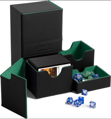 Premium Commander Deck Box   MTG Deck Box for 200+ Double Sleeved Cards   Dual S