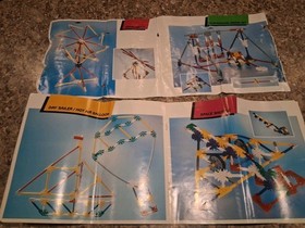 K'NEX Yellow Box Hard KNEX Carrying Case w/ 750+ Pieces Pictures Booklet