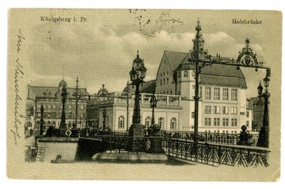 AK Königsberg Ostpreußen Holzbrücke 1924 Kaliningrad Калининград P37