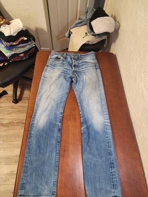 Vintage 1980s Levi's Men's 501 34x30 Original Straight Fit Jeans - Dark Wash