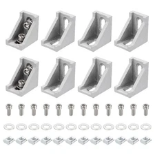 Aluminum Extrusion Profile Connector Set, 2028 Series Corner Bracket,8 Set