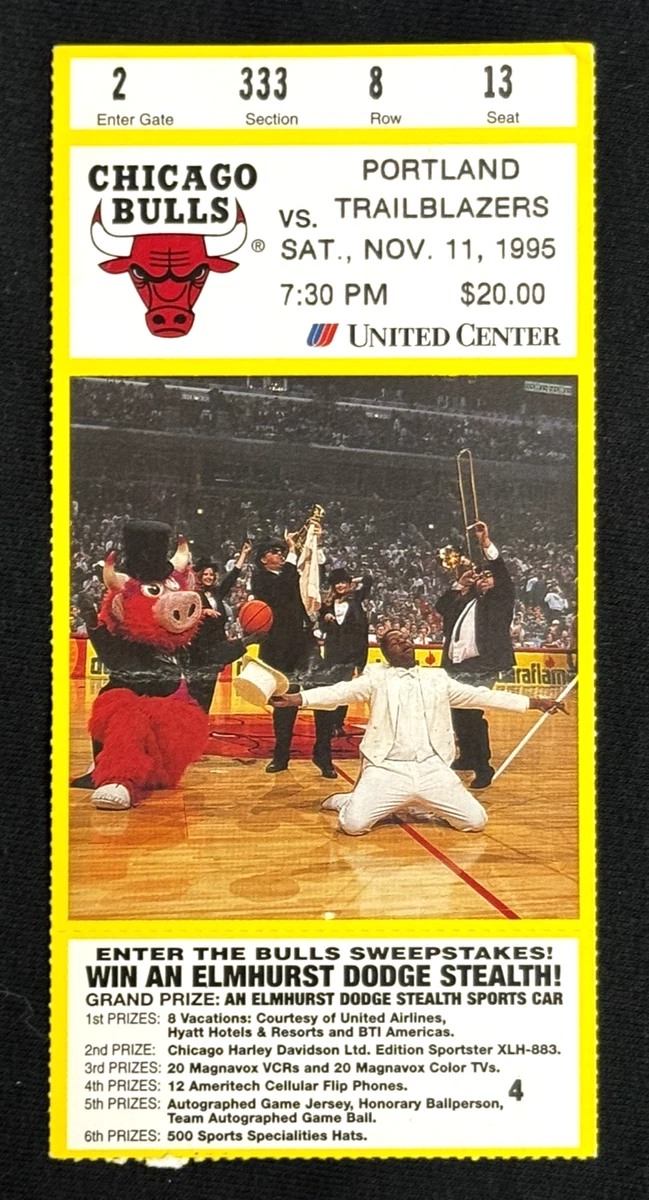 Basketball Chicago Bulls 1995 Vintage Sports Ticket Stubs for sale