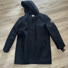  250 CONVERSE Men  s Hooded Varsity Jacket Chuck Taylor Black Size M