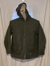 Walls Blizzard Pruf Jacket Youth XL 16/18 Green Hooded Sherpa Lined Coat Warm