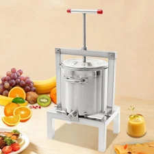2.6gal Fruit Wine Press Crusher Juice Maker Manual Stainless Steel Cider Press