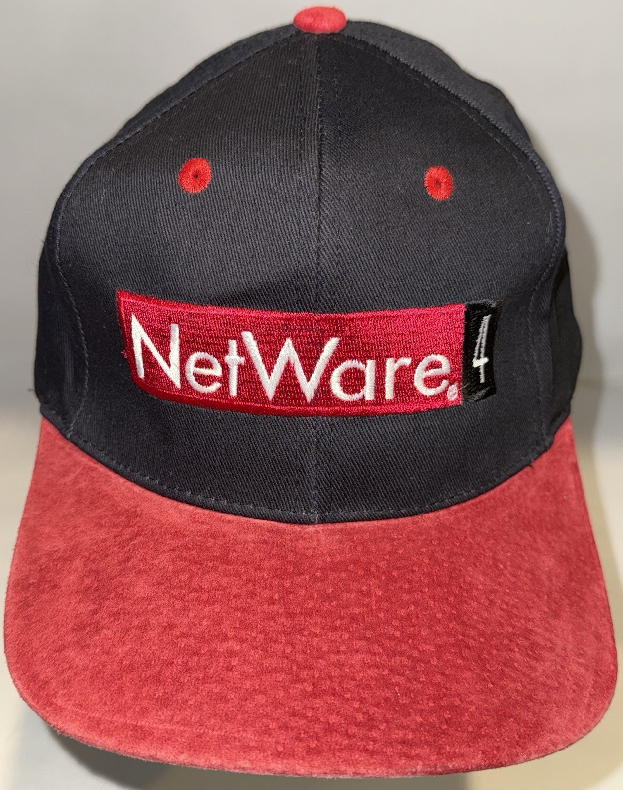 NETWARE 4 HAT CAP ADJUSTABLE STRAPBACK BLACK RED … - image 1