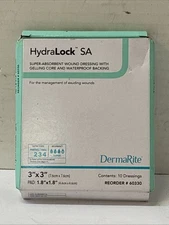 HydraLock SA Super Absorbent Dressing Blue / White 3 x 3" Sterile 60330 10 Ct