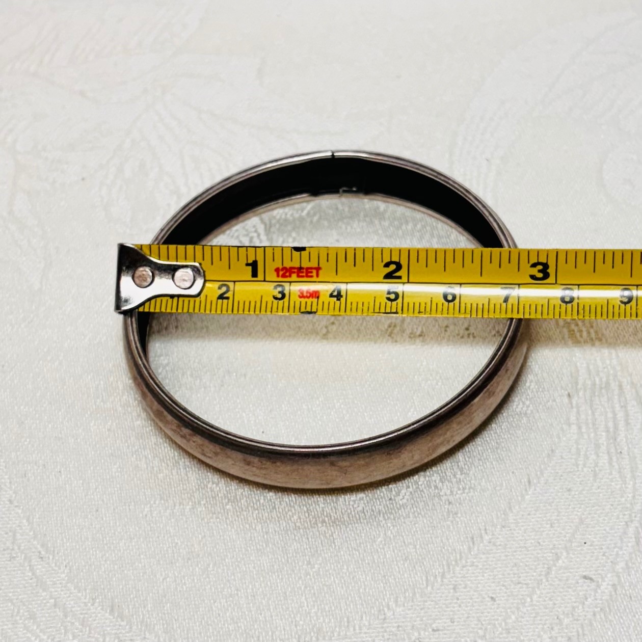 BRACELET solid copper silverplated bangle slide i… - image 10