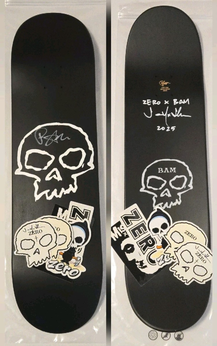 黒*ぎ様 Alessandro Grimoldieu for TomRebl 2 DOUBLE SIGNED Zero x Bam Margera x Thomas Single Skull Black Dip