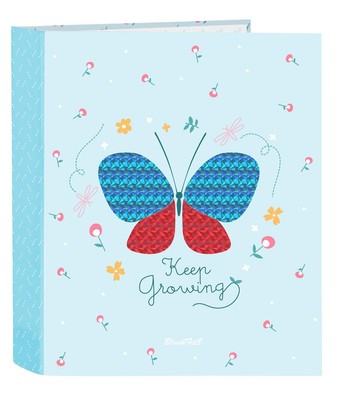 Blackfit8 Butterfly 4 Ring Folio Binder, 270 x 60 x 330 mm