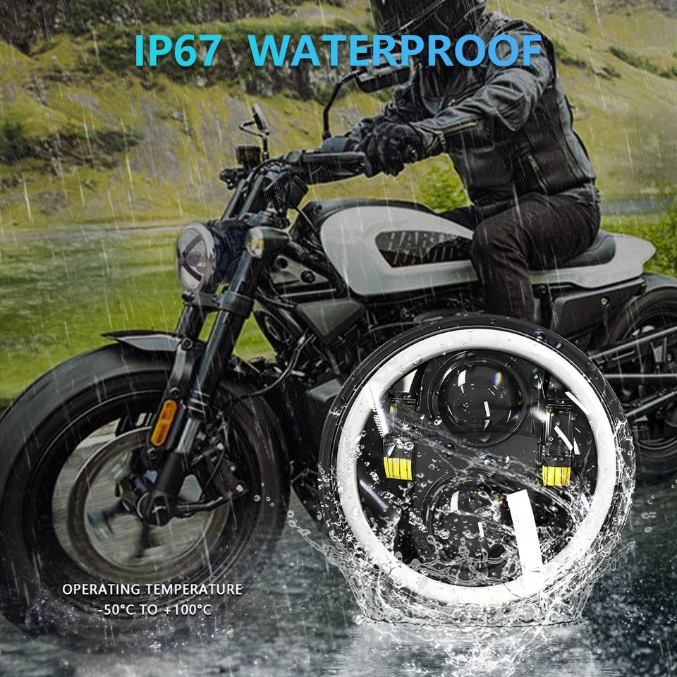 For 1971 1975 Fiat 124 5.75 5-3/4 Round LED Headlights Hi/Lo Beam 1000000LM - Image 3 of 4