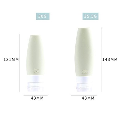 1pc 60/90ML Silicone Refillable Bottle Empty Travel Portable Packing PreSE_W