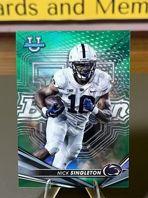 2022-23 Bowman's Best University - Nick Singleton #18 Green Refractor /99 (RC)