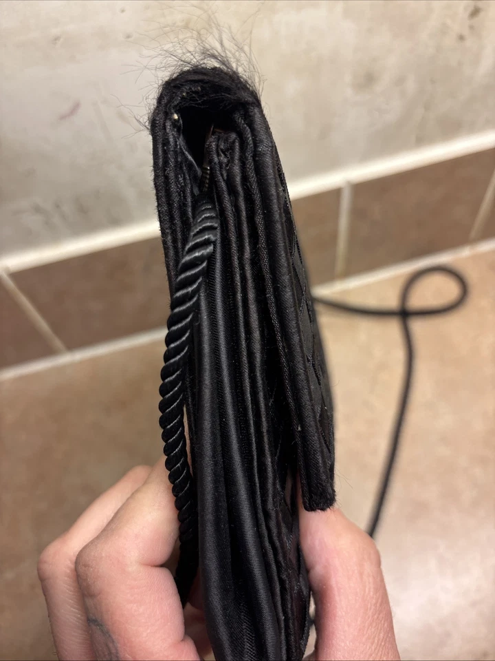 Bolso de mano vintage clásico negro a cuadros de Whiting & Davis de noche Foto 4 de 4