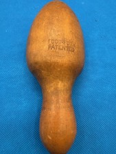 Antique Wood Sock Darner Foot-Form Patented Early 1900s Sewing Mending Tool 6"