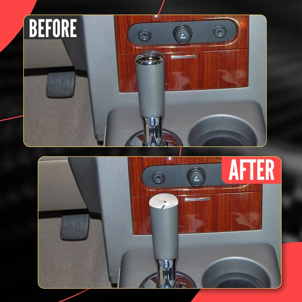 Stronger Clips Shifter Knob Chrome Cap for Ford F-150 2006 2007 2008 2009-2012 - Imagem 4 de 4