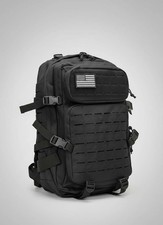 Black 45L Military Tactical Rucksack Molle 3-Day Assault Backpack.