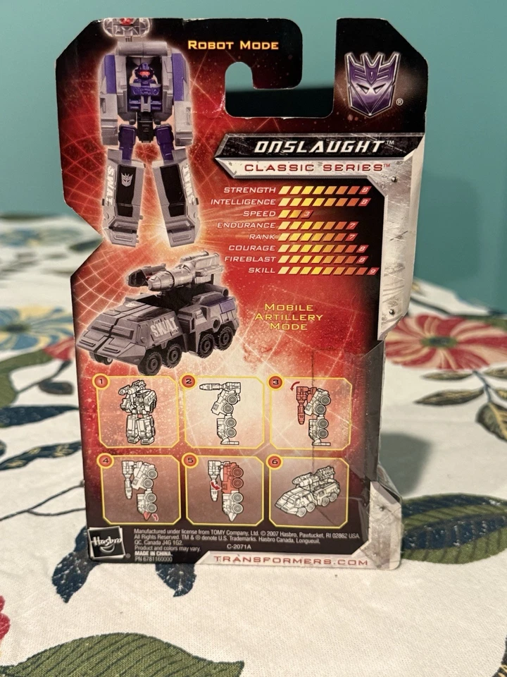 TRANSFORMERS toy ONSLAUGHT 3" action figure CLASSIC UNIVERSE series - NEW! - Image 3 of 3