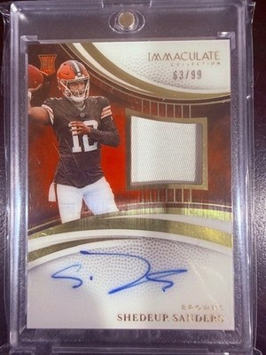 2025 Panini Immaculate Collection - Rookie Patch Autographs Shedeur Sanders #101