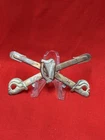 Civil War Irish Brigade Cavalry Hat Insignia – Crossed Sabers with Irish Harp