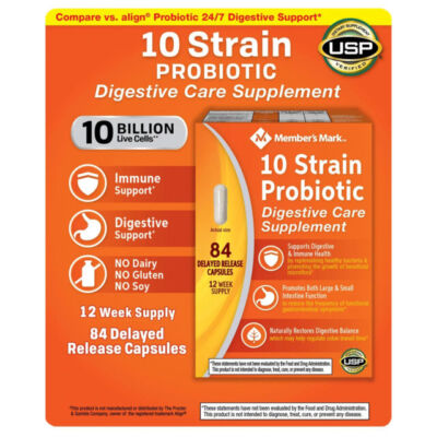 Member's Mark 10 Strain Probiotic - 84 Count