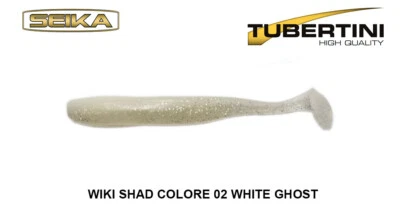 WIKI SHAD SEIKA 4,5'' C02 WHITE GHOST SILICONICO 115 SPINNING SPIGOLA BASS 5 PZ