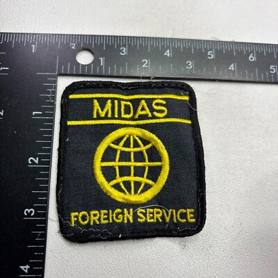 Vtg MIDAS FOREIGN SERVICE Brakes / Auto Service Patch (Car Auto Theme) 541K