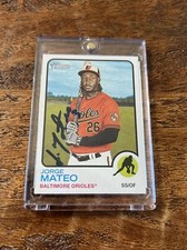 Jorge Mateo IP Signed Topps Heritage Card Psa Dna Coa Orioles Autographed
