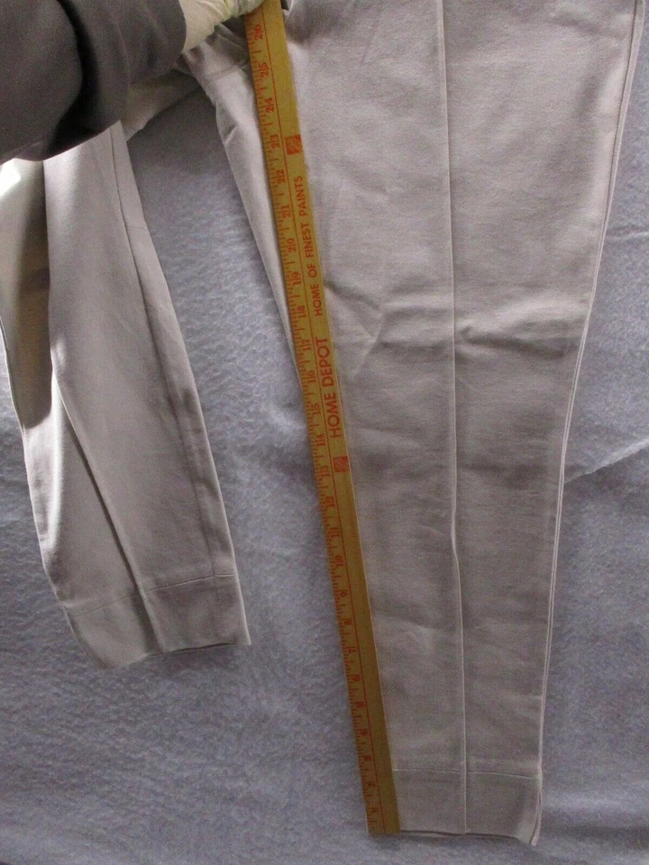 Apt. 9 Pantalones de algodón ajustados modernos beige elástico vestido plano talla 12 Foto 2 de 4