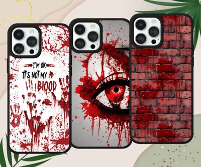 FURCHTERREGEND BLUT HALLOWEEN VAMPIR HANDYHÜLLE FÜR IPHONE SAMSUNG GOOGLE PIXEL