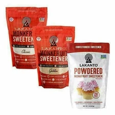 Lakanto Monkfruit Sweetener, 1:1 Sugar  Assorted FlavorNames , Sizes 