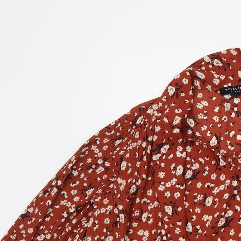 Selected Womens Orange Polyester Blend Blouse Siz… - image 5