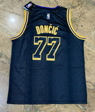 Men's Luka Doncic 77 Black Swingman 2025 Icon Edition MEN ALL Stitched Sizes