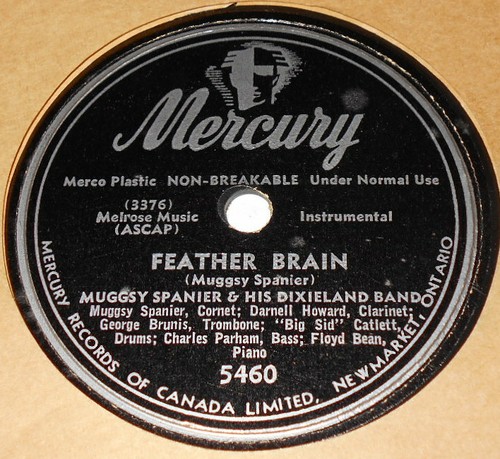 Mercury 5460 Muggsy Spanier Sweet Georgia Brown Feather Brain 78 RPM 